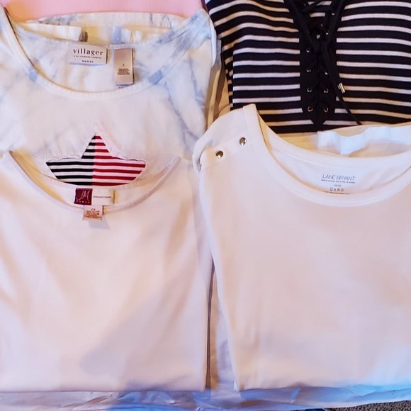 Bundle of 4 Size 2x Short Sleeved Tops - Picture 1 of 12
